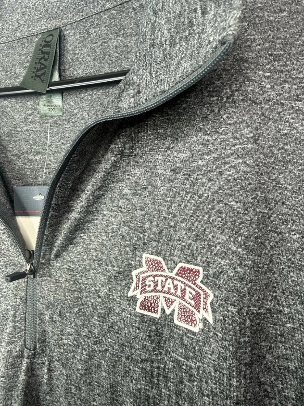 NWT Ouray Sportswear Mississippi State Bulldogs Quarter Zip Pullover 2XL
